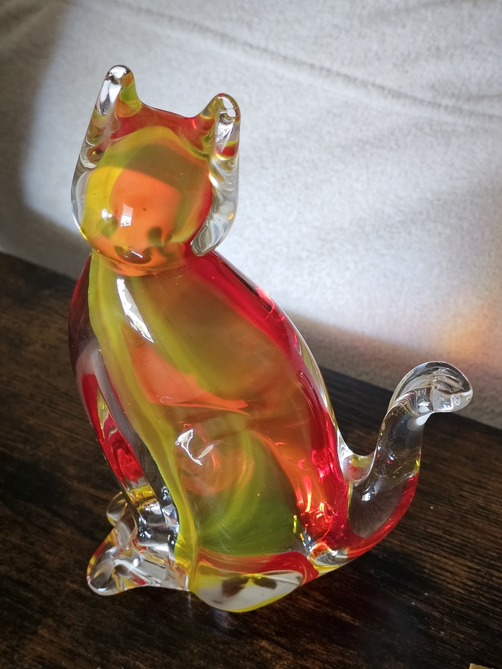 Vintage Murano Glowy Glass Cat